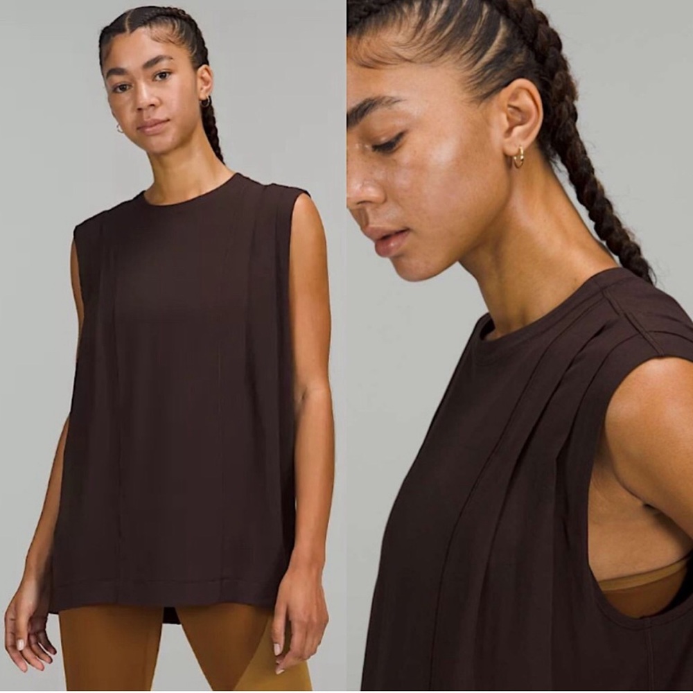 LULULEMON MODAL PLEATED SHOULDER TANK